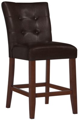 City Lights Dk Brown 24" Upholstered Barstool