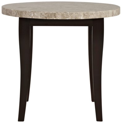 Monark Round Marble High Dining Table