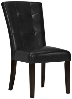 Monark Black Upholstered Side Chair
