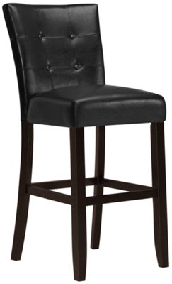 Monark Black 30" Upholstered Barstool