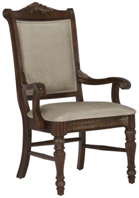 Dark Tone Upholstered Arm Chair