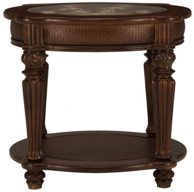 Dark Tone Metal End Table