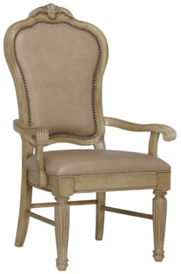 Regal Light Tone Leather Arm Chair