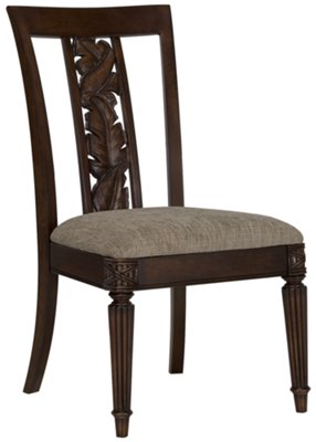 Dark Tone Carved Side Chair
