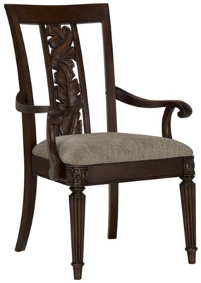 Dark Tone Carved Arm Chair