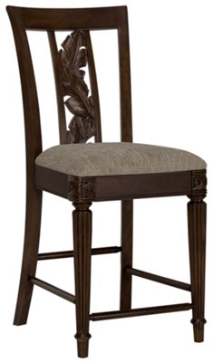 Dark Tone 24" Carved Barstool