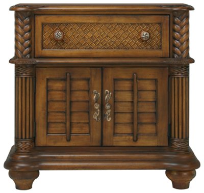 Palm Mid Tone Door Nightstand