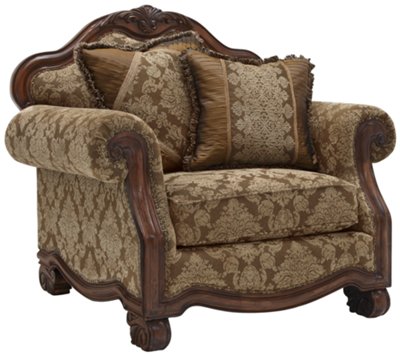 Regal Dark Tone Fabric Chair