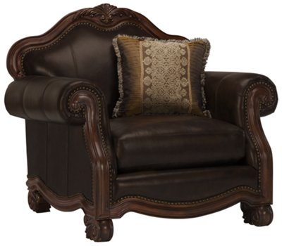 Regal Dark Tone Leather Chair