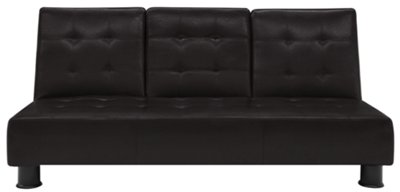 Davey Dk Brown Vinyl Futon