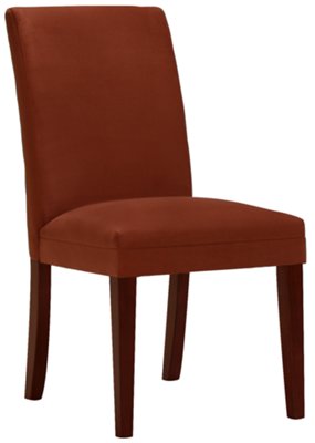 Rust Microfiber Upholstered Side Chair