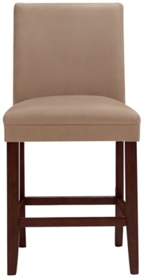 Park Dk Beige Microfiber 24" Upholstered Barstool