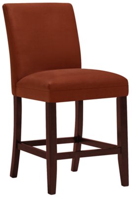 Rust Microfiber 24" Upholstered Barstool