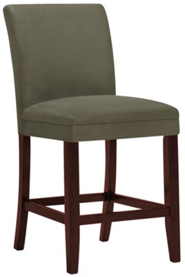 Dk Green Microfiber 24" Upholstered Barstool