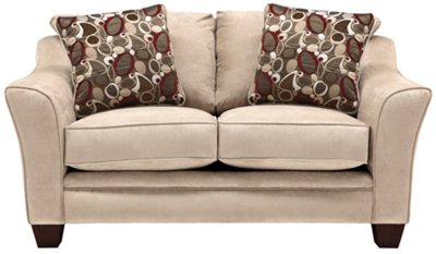 Lt Taupe Microfiber Loveseat