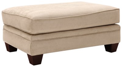 Lt Taupe Microfiber Ottoman