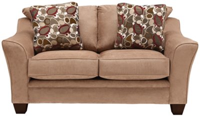 Lt Brown Microfiber Loveseat
