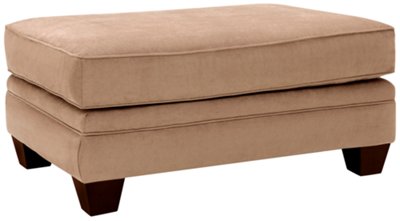 Lt Brown Microfiber Ottoman