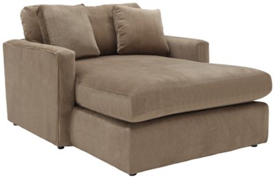 Tara2 Dk Taupe Microfiber Chaise
