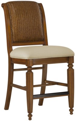 Mid Tone 24" Woven Barstool