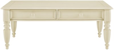 White Wood Rectangular Coffee Table