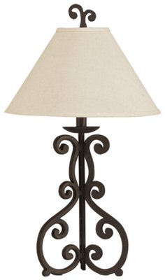 Dk Brown Table Lamp