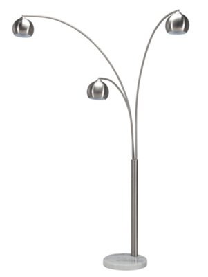 Silver Arc Floor Lamp