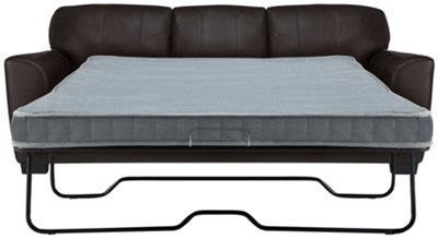Dk Brown Leather & Vinyl Sleeper