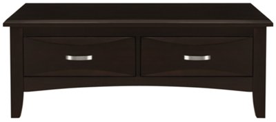 Dark Tone Storage Rectangular Coffee Table