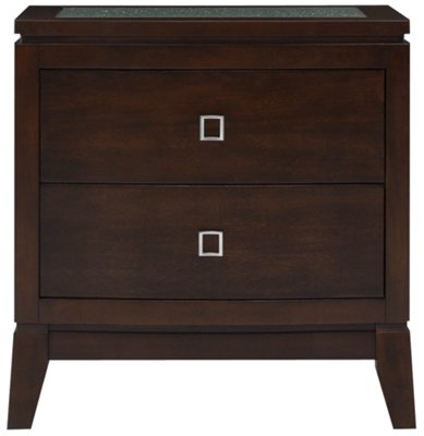 Dark Tone Glass Nightstand