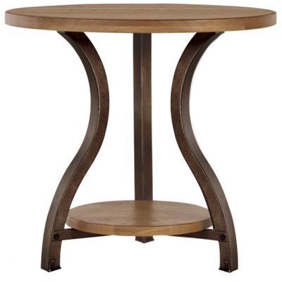 Light Tone Round End Table