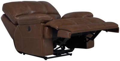 Alton2 Md Brown Leather & Vinyl Manually Reclining Living Room