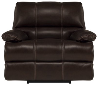 Alton2 Dk Brown Leather & Vinyl Recliner