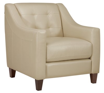 Elise Lt Taupe Leather Chair