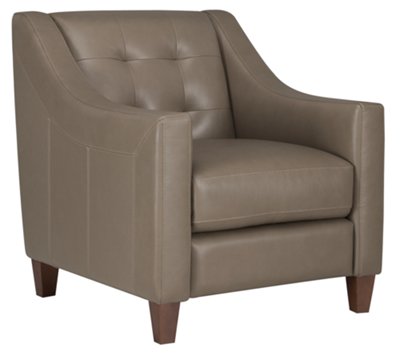Elise Pewter Leather Chair