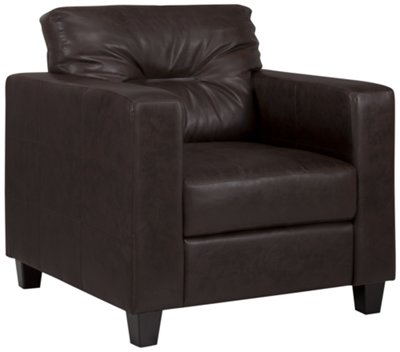 Serina Dk Brown Bonded Leather Chair