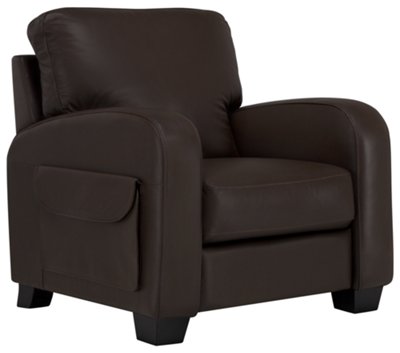 Crista2 Dk Brown Leather & Vinyl Recliner
