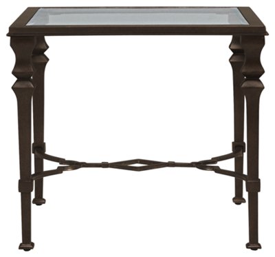 Lido Glass Square End Table