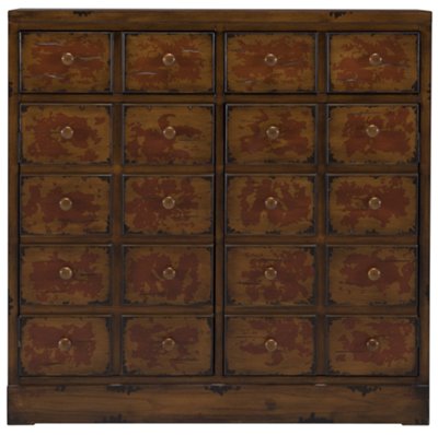 Apothecary Red Accent Chest