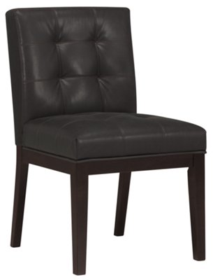 Felicia Dk Brown Bonded Leather Upholstered Side Chair