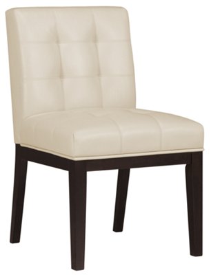 Felicia Lt Beige Bonded Leather Upholstered Side Chair