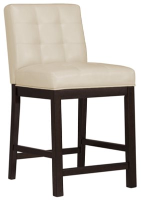 Felicia Lt Beige Bonded Leather 24" Upholstered Barstool