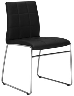 Napoli Black Upholstered Side Chair