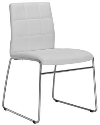 Napoli White Upholstered Side Chair