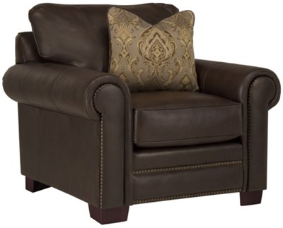 Tori Dk Brown Bonded Leather Chair