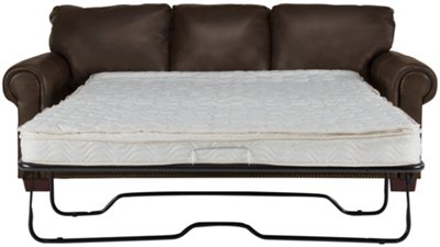 Tori Dk Brown Bonded Leather Sleeper
