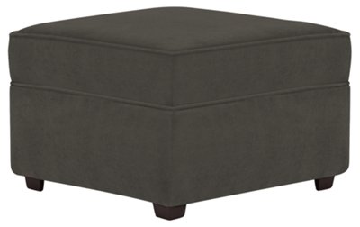 Dk Gray Microfiber Ottoman