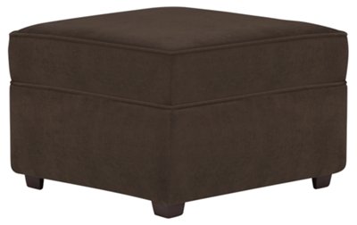 Dk Brown Microfiber Ottoman