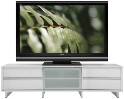Quadra White Large TV Stand