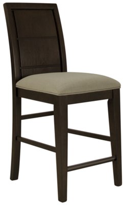 Wave Dark Tone 24" Wood Barstool
